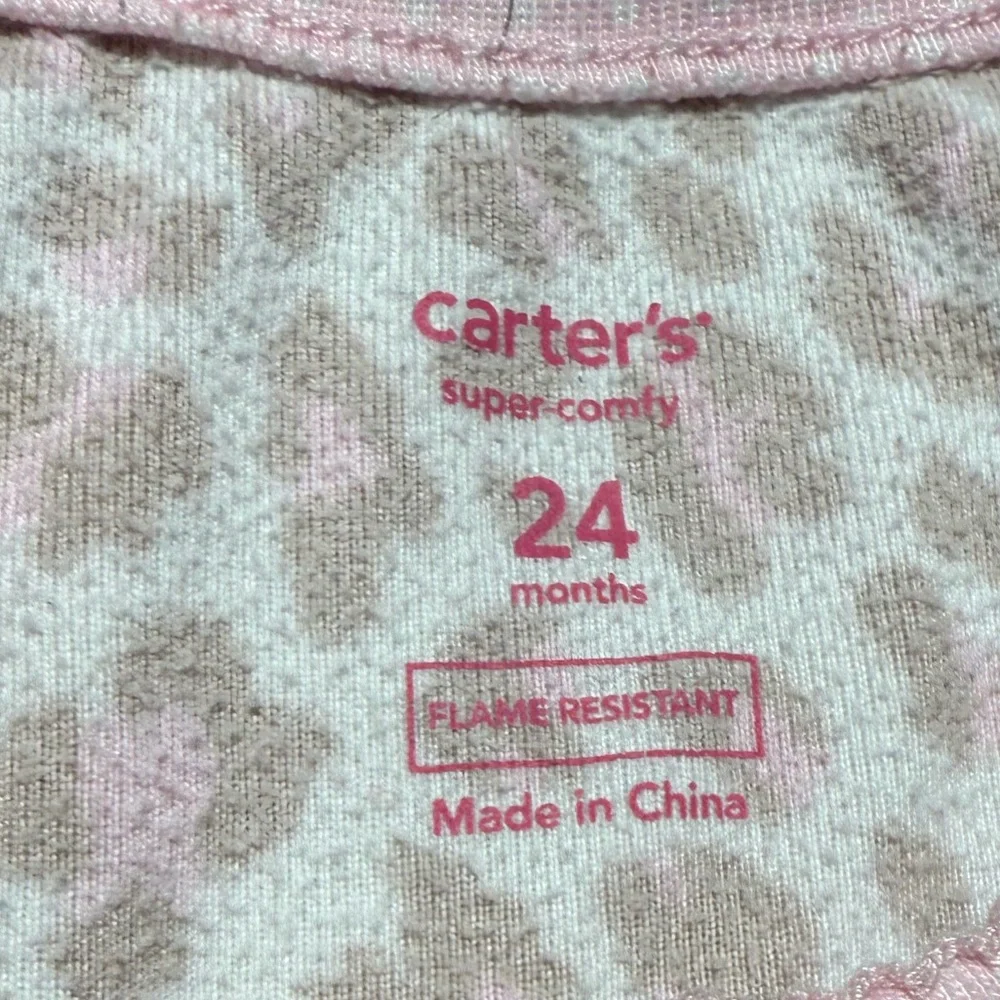 Carter's | Toddler Baby Girl Kitten Footed Pajama | 24M